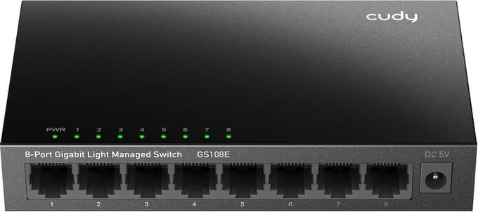8-poorts Gigabit Netwerk Switch - Eenvoudig Beheerd met VLAN en QoS
