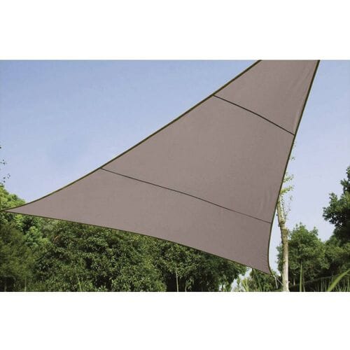 Perel Schaduwdoek, waterafstotend, 3.6 x 3.6 x 3.6 m, 160 g/m², polyester, driehoek, taupe