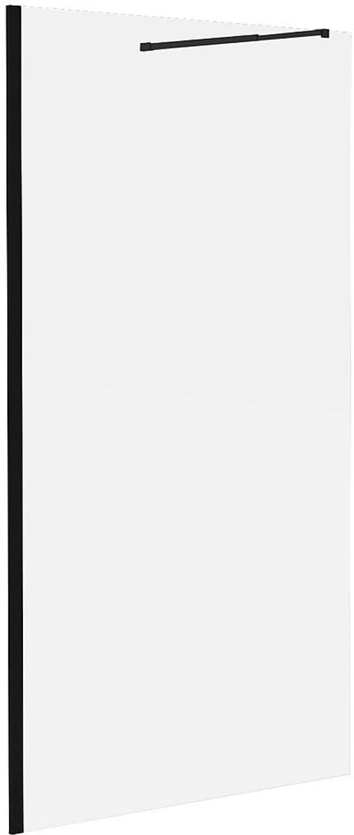 Vente-unique Inloopdouchewand - Matzwart - 6 mm glas - 120 x 200 cm - DAREN