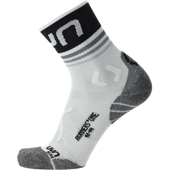 Uyn Man Runner'S One Short Sokken WIT - Maat 35/38
