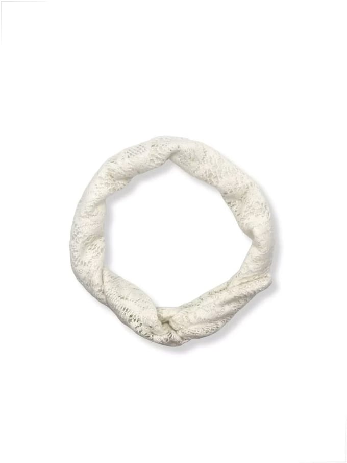 Duurzaam cadeau - Flexibele haarband - IJzerdraad - Wit Kant - 90 cm