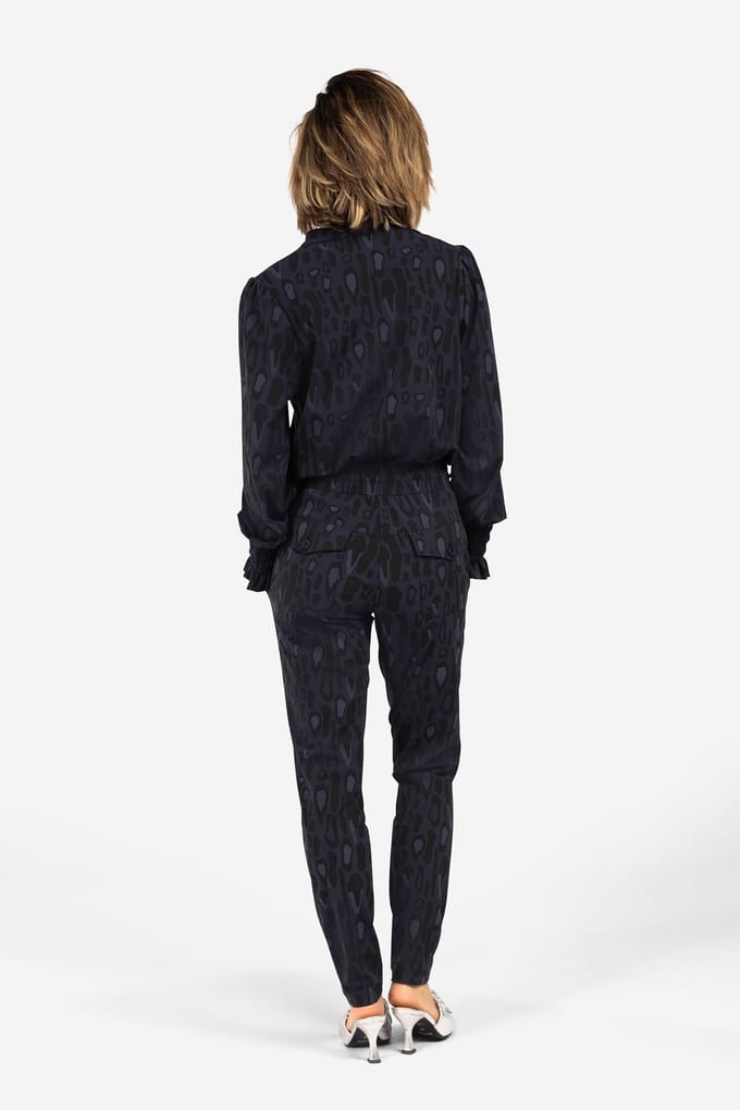 Ibana Palima Pants Leopard Blue Größe: 36 | Stoffhosen Outlet | Damen | Blau