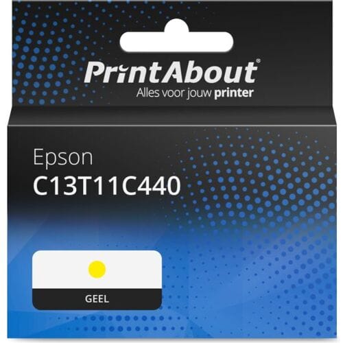 PrintAbout Inktcartridge C13T11C440 Geel geschikt voor Epson
