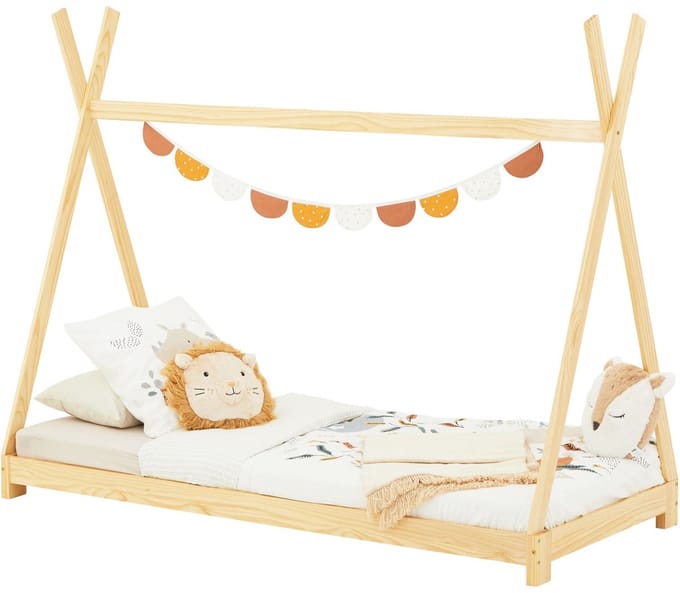 Tipibed ELIN 90 x 190 cm van grenenhout - naturel