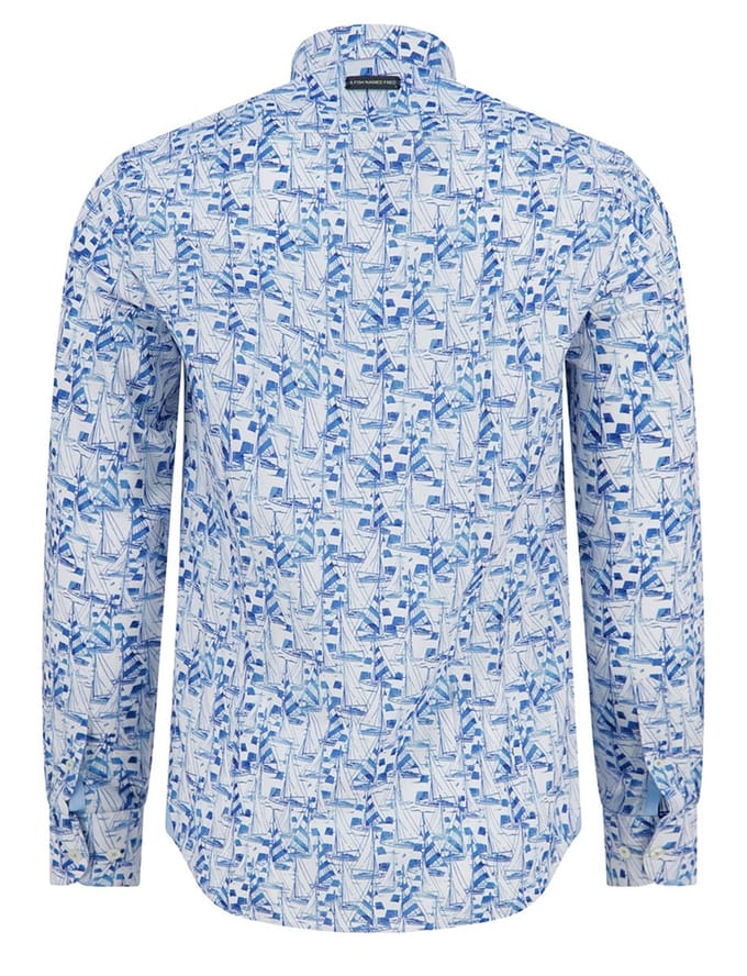 A Fish Named Fred A Fish Named Fred Overhemd Sailing Boats Light Blue (33.004 - 610)