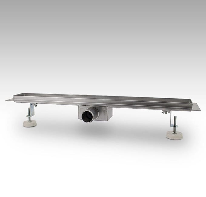 BITUXX - Douchegoot - Afvoerput - met sifonstrips - 90cm - RVS