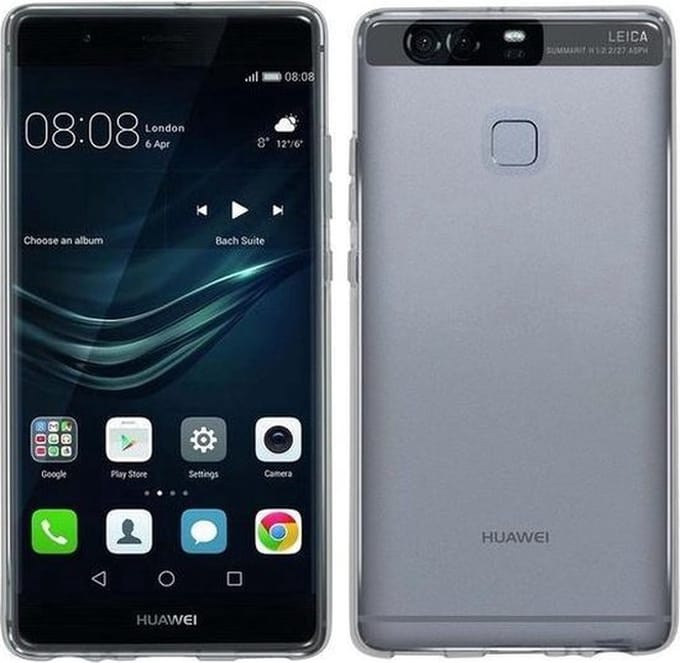 Huawei P9 smartphone hoesje tpu siliconen case transparant