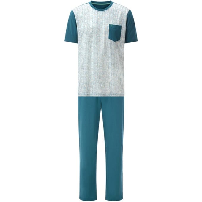 Babista herren Pyjama - 48/50 - petrol - Plus Size