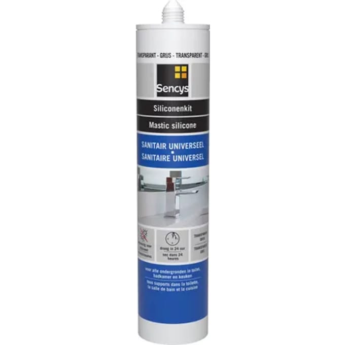 Sencys Siliconenkit Sanitair Grijs 310ml