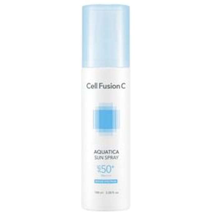 Cell Fusion C Aquatica Zonnespray SPF50+ PA++++ Hydraterend Kalmerend 100ml white