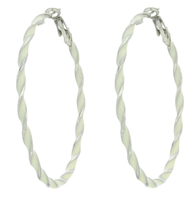 Behave - Oorringen gedraaid zilverkleur - Elegant basic - 5,5 cm