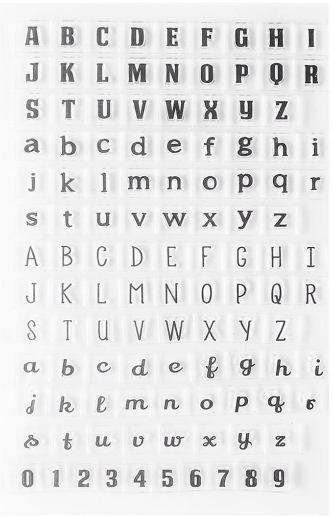 Dailygoods- Stempelset Hoofdletters/Kleine Letters - Stempelset