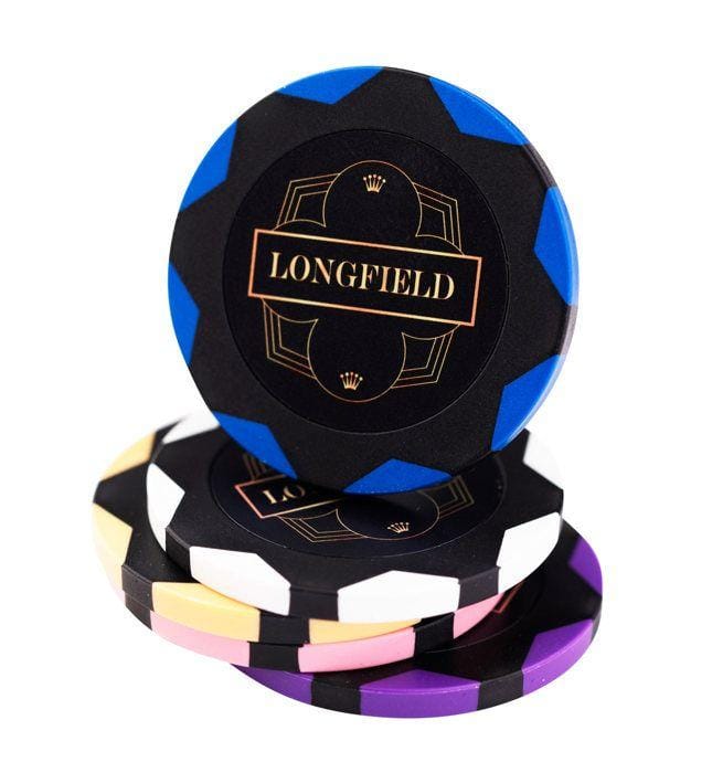 Pokerset 500 Chips 14 gram - Zwarte Aluminium Koffer - Speelkaarten - Dealer Button - Dobbelstenen - Engelhart