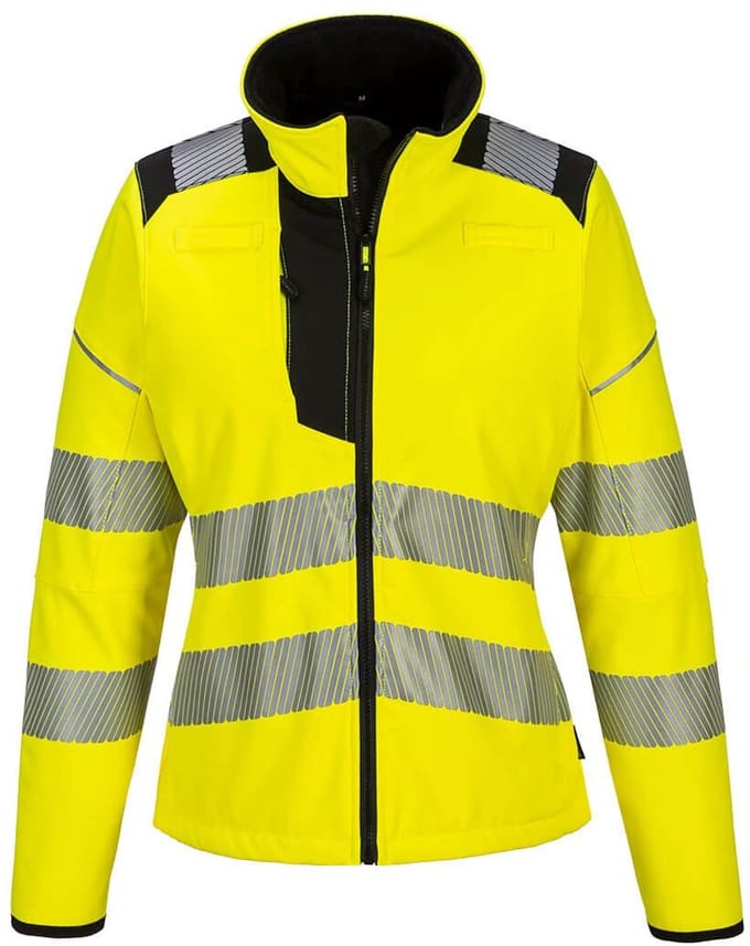 Portwest PW3 Hi-Vis Softshell voor dames PW381 - Geel/Zwart - S