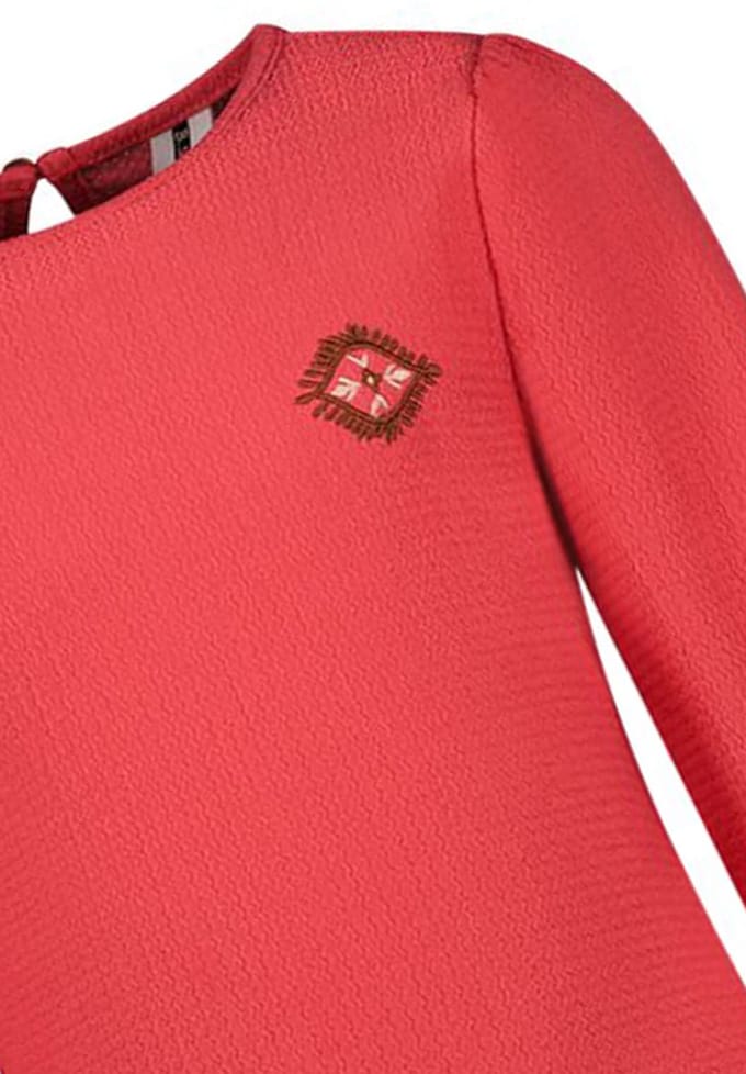 B.Nosy Meisjes top - Teddy - Zacht rood