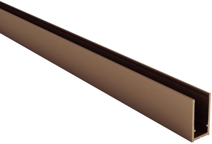 Aloni muurprofiel voor douchewand – 200 cm – geborsteld koper