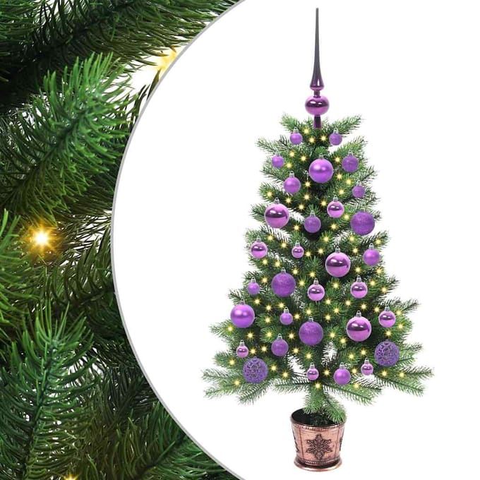 vidaXL - Kerstboom - met - 150 - LED - met - standaard - Groen - 90 - cm - PE