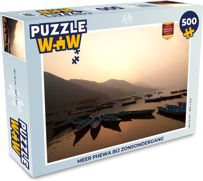 Puzzel Kano - Water - Zonsondergang - Avond - Legpuzzel - Puzzel 500 stukjes