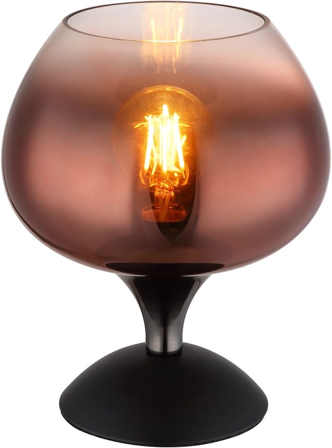 Globo - tafellamp - MAXY - rood - glas - Ø 15cm - E27 - 15548T2G