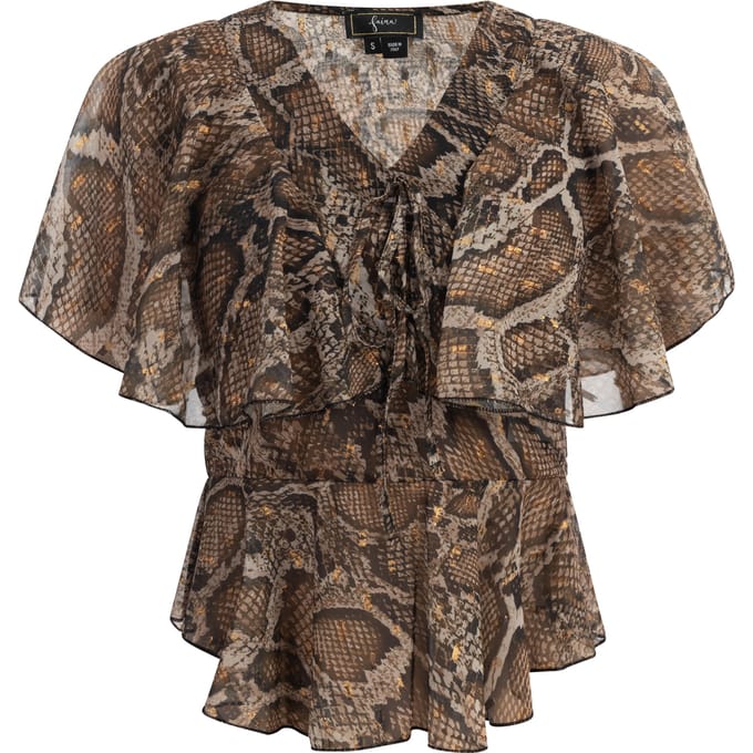 Faina Blouse Dames beige slang