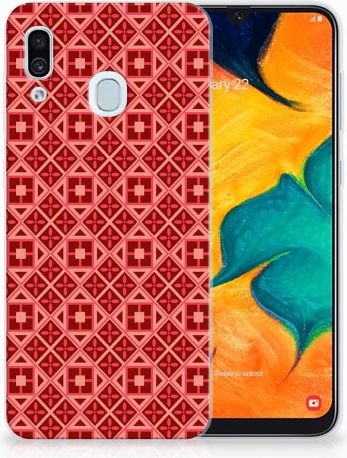 Samsung Galaxy A30 TPU bumper Batik Rood