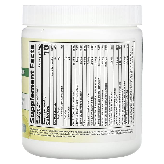 Jigsaw Health, Electrolyte Supreme, saveur citron-citron vert, 12,5 oz (354 g)