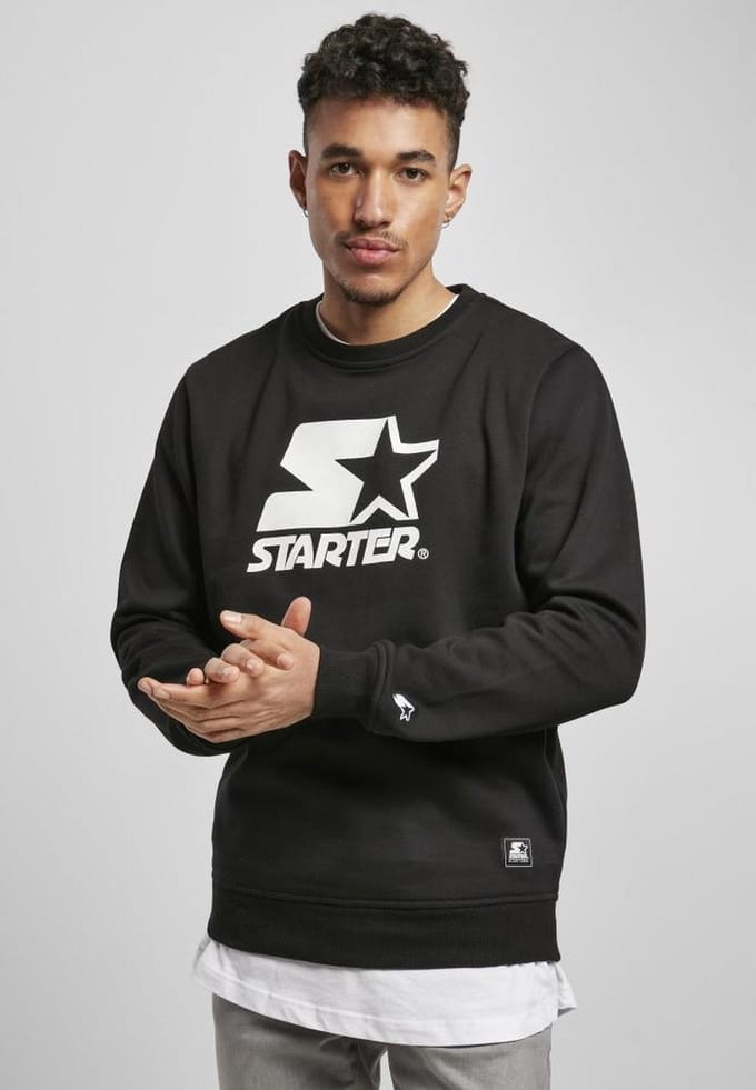 Starter Black Label - Logo Crew Sweater/trui - L - Zwart