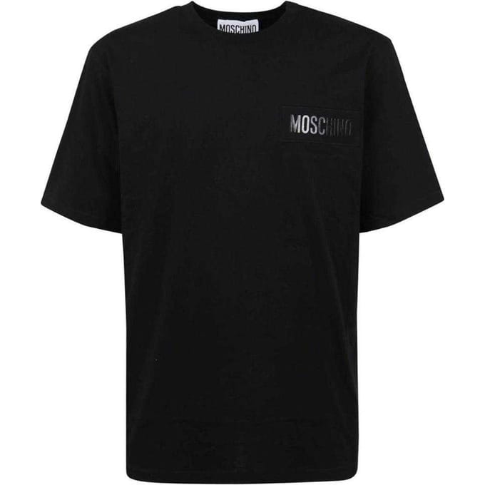 Moschino Heren Patch Logo T-Shirt (Zwart)