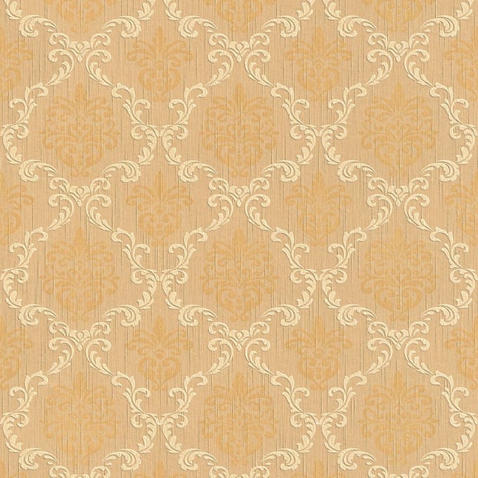 Textiel look behang Profhome 956293-GU textiel behang gestructureerd in textiel look mat oranje beige 5,33 m2