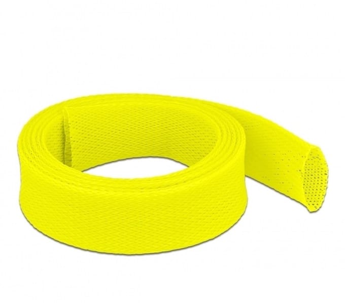 Delock 20755 20755 Gevlochten slang Geel Polyester 2 m 30 tot 60 mm 1 stuk(s)