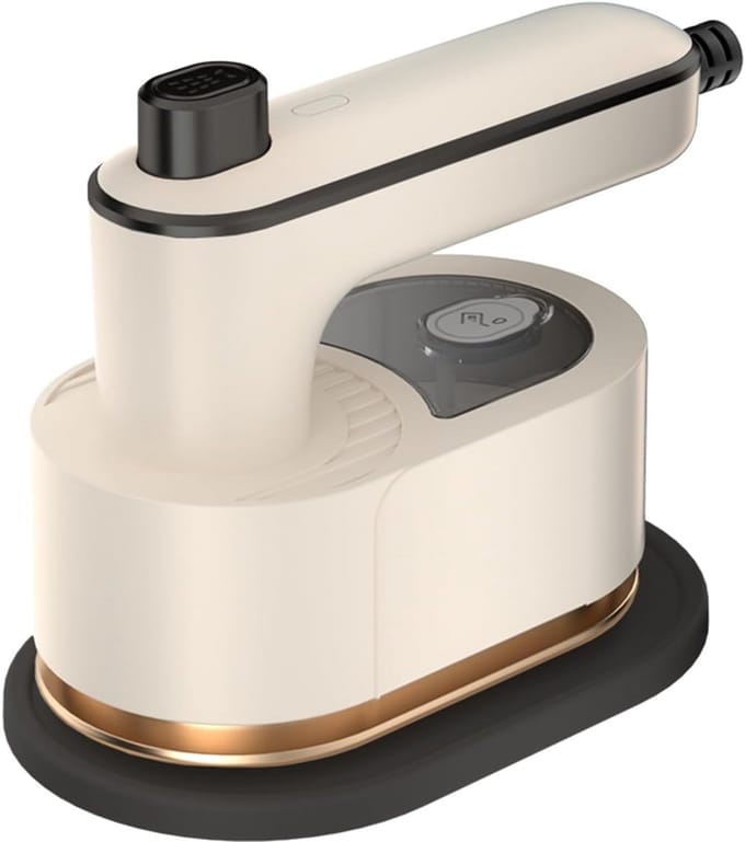 Strijkijzer, stapelbare kledingstomer, draagbaar strijkijzer, mini-strijkmachine, beige