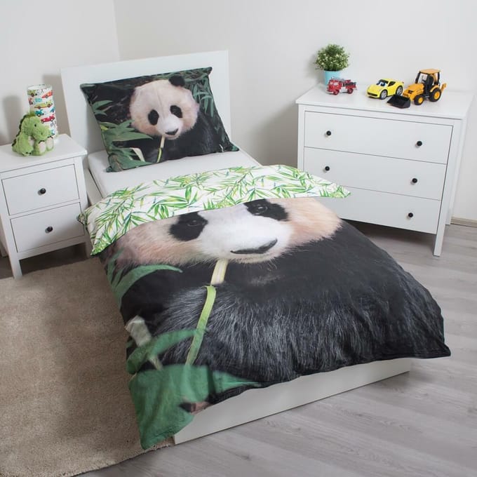 Animal Pictures Panda - Dekbedovertrek - Eenpersoons - 140 x 200 cm - Multi