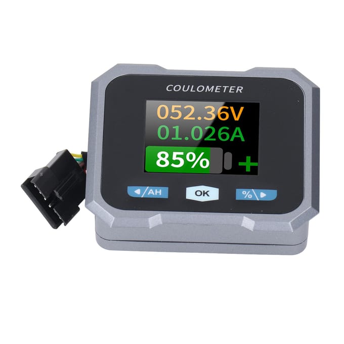 Bluetooth Batterijmonitor Waterdicht 400A 10?100V Shunt 1.8in Scherm Batterijvermogen Spanning Stroom gray