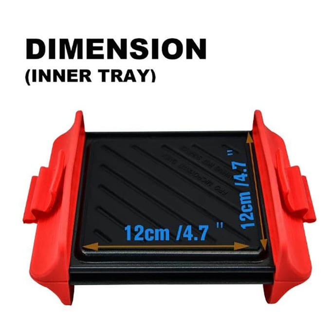 2 Stuks Snel Verwarmende Barbecue Bakplaten Anti-aanbak Bakplaten voor Magnetron black