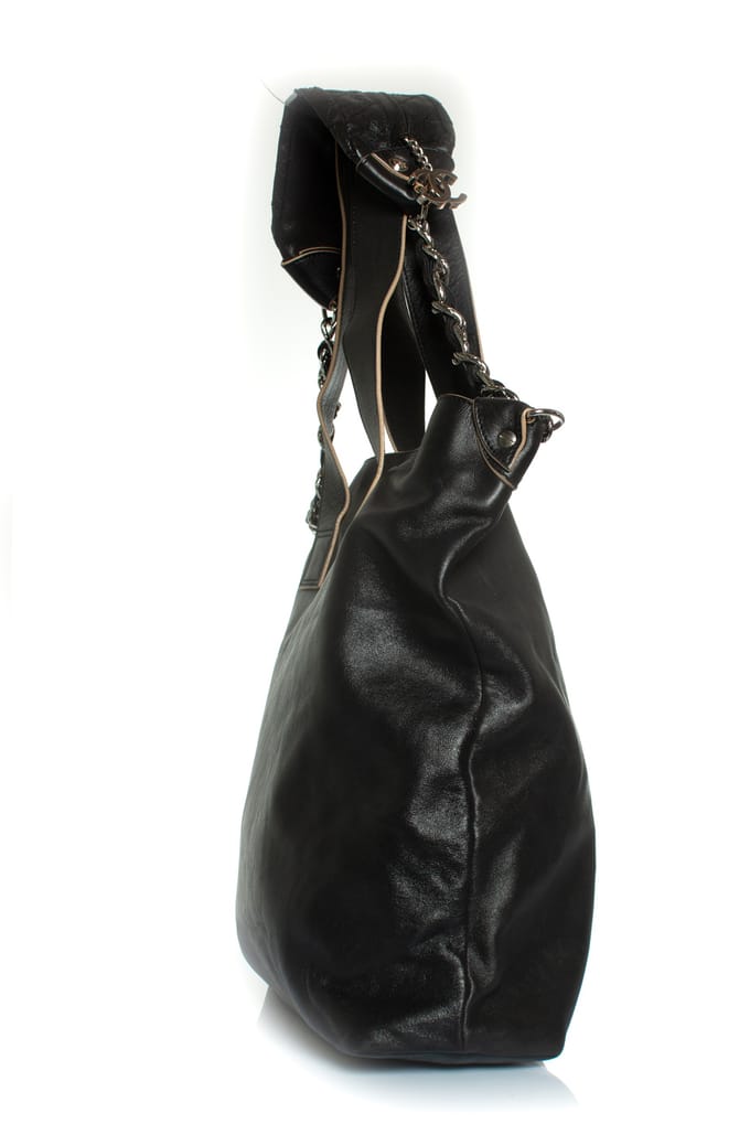 Chanel, Deca coco 2way schoudertas in zwart leer