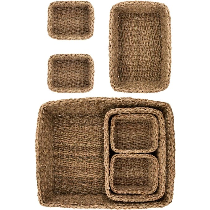 Meraki MKSquare Storage Baskets Nature 7 st