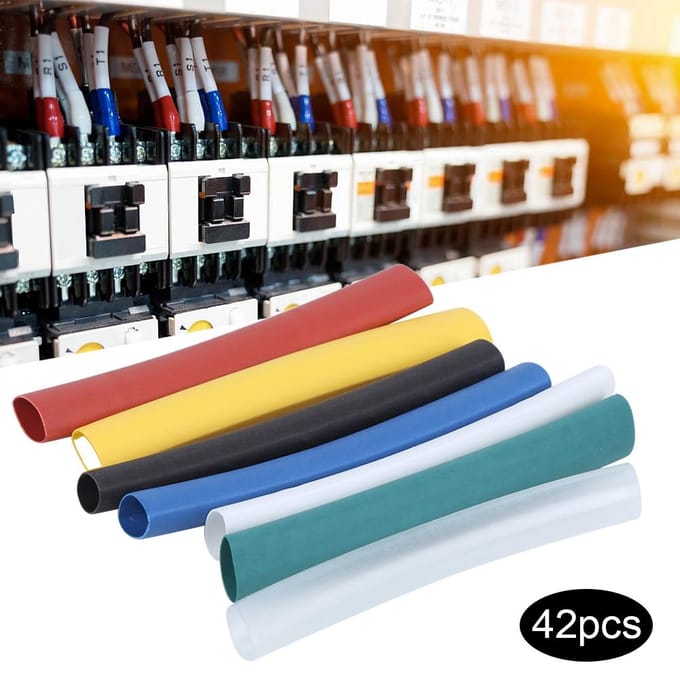 42 Stuks Krimpkous Draadwikkelmouwen Datakabel Beschermhuls 63mm Waterdicht