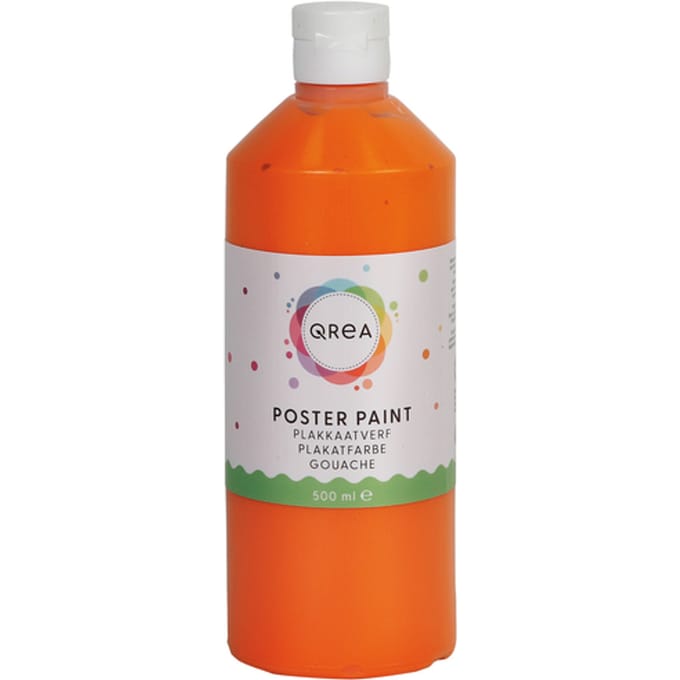 Plakkaatverf Qrea oranje 500ml