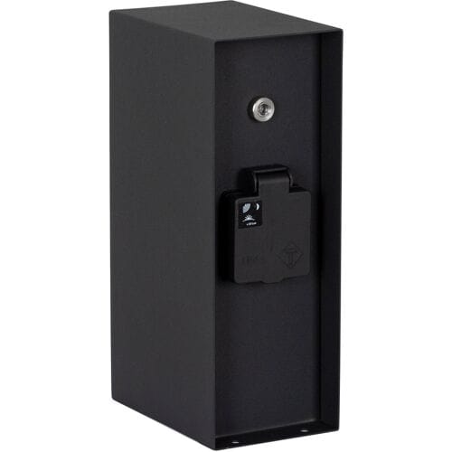 KS Verlichting - tuinstopcontact - schemersensor - timer - buitenstopcontact - lichtsensor - zwart - waterdicht - 2 stopcontact - paal