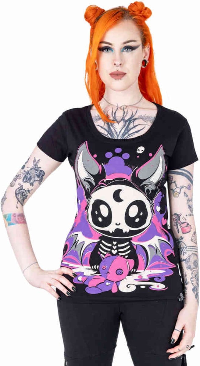 Cupcake Cult - Bat Doll Dames Tshirt - XL - Zwart