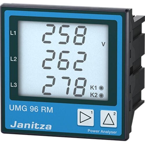 Janitza UMG 96RM-P Analysator L-N: 10-300 VAC, L-L: 18-520 VAC