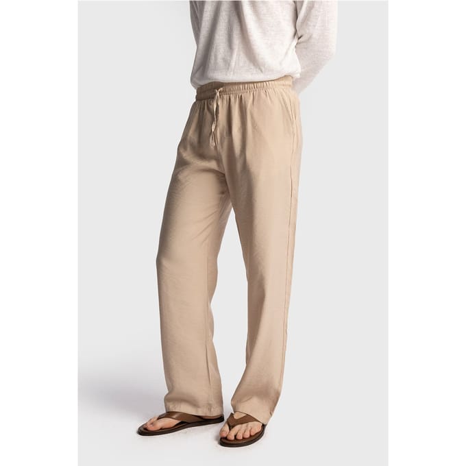 Ontspannen Pasvorm Tencel Broek