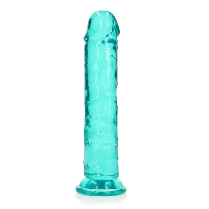 RealRock by Shots Rechtdoorrijgende Realistische Dildo met Zuignap - 8'' / 20 - Turquoise - 20 cm