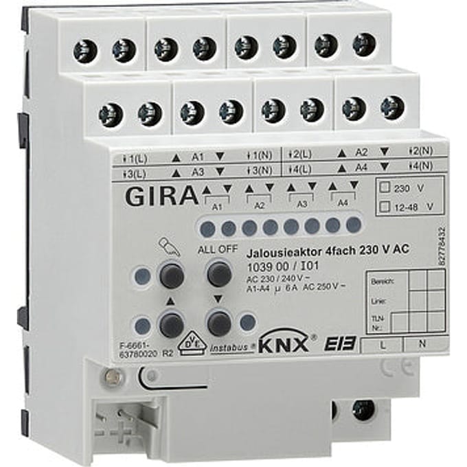 Gira KNX Jaloezie- en Rolluik-bussysteem DIN-rail - 103900