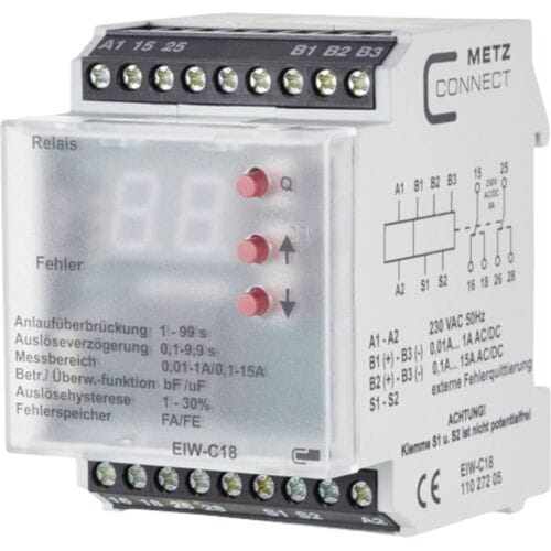 Metz Connect 11027205 Bewakingsrelais 230 V/AC (max) 2x wisselcontact Piece 1 stuk(s)