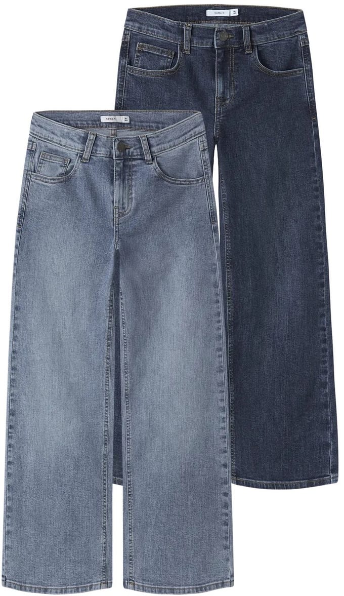 Name it 2 broeken meisjes - medium en dark blue - NKFrose - maat 128