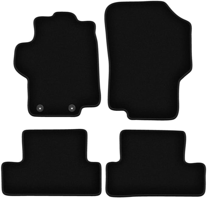 BASIC zwarte veloursmatten voor: Peugeot 1007 minivan (2004-2009)