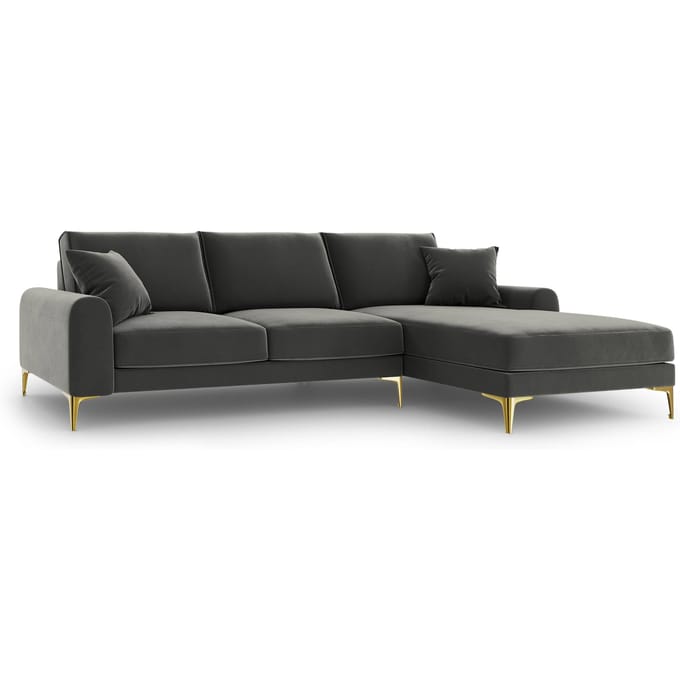 4.5-zitshoekbank Madara rechts velvet | Mazzini Sofas