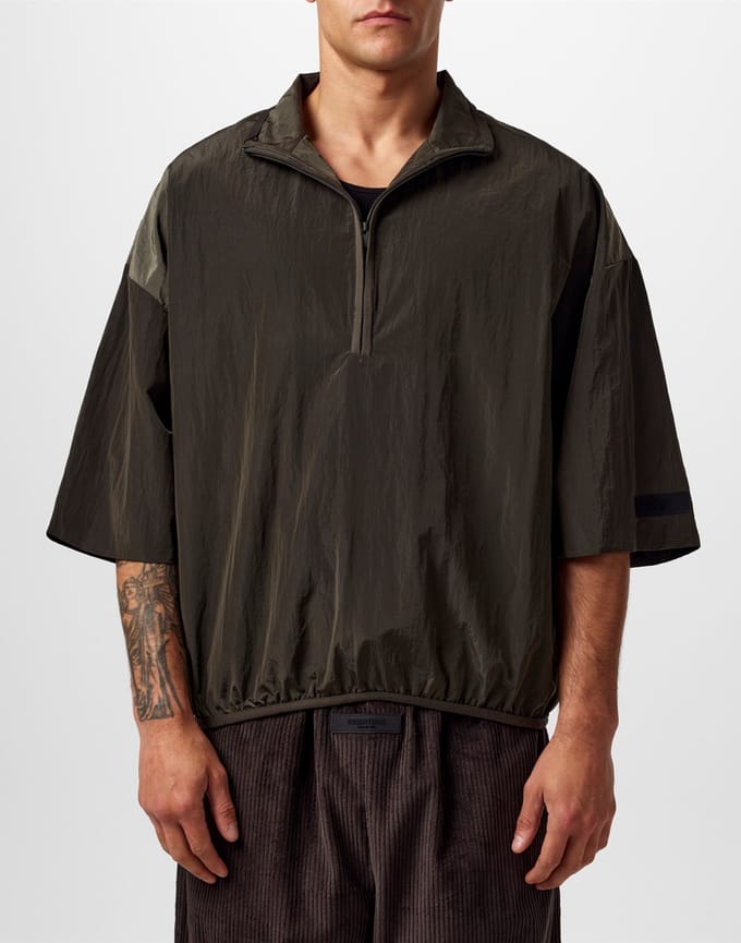 Essentials Half Zip Mockneck Shirt