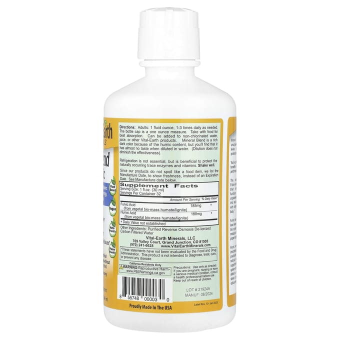 Minerale Mix Fulvinezuur-Huminezuur, 946 Ml (32 fl oz) yellow